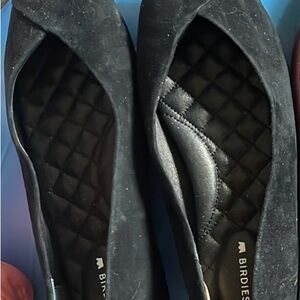Birdies Black Comfort Flats with Quilted Insole